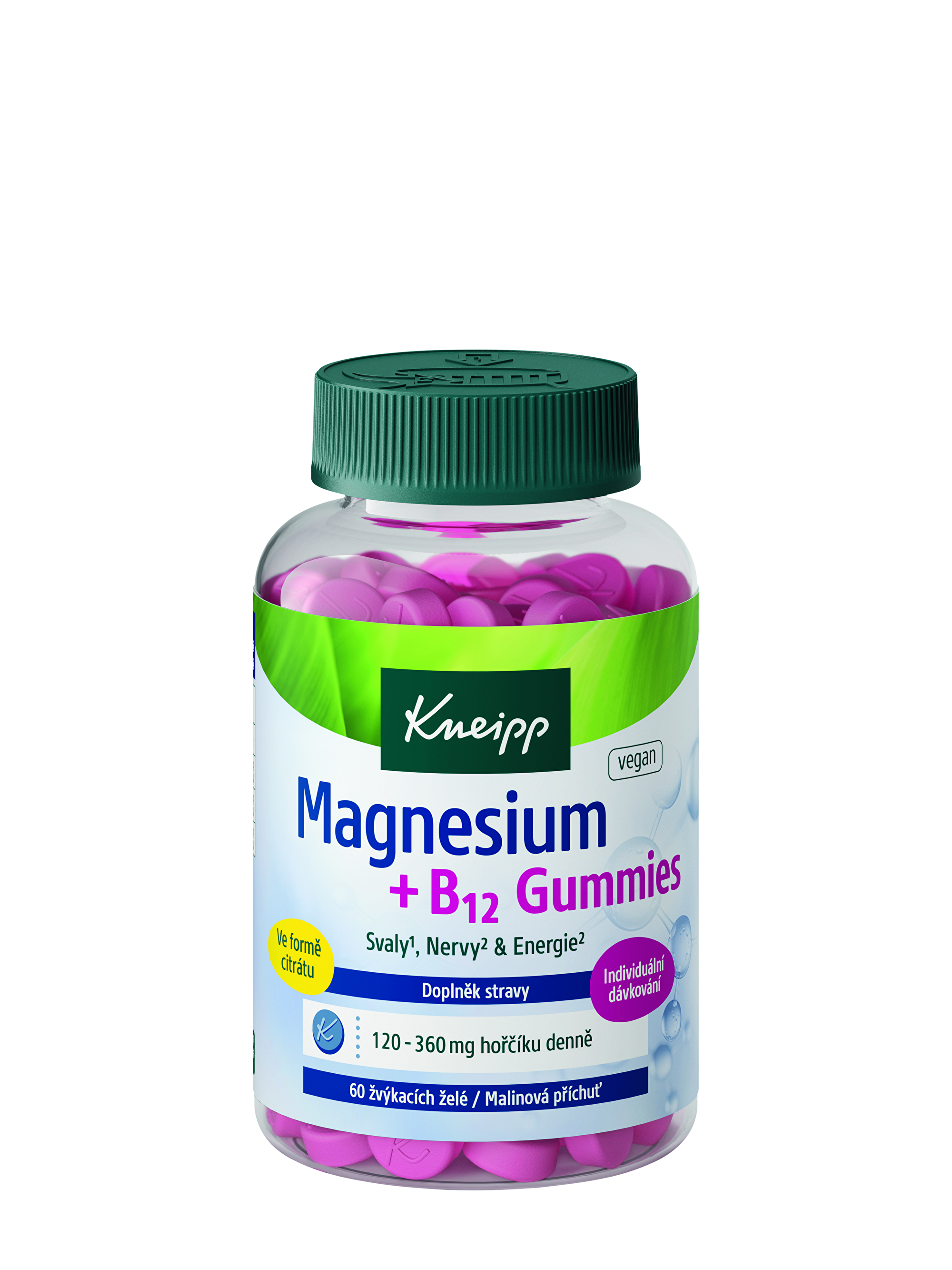 Kneipp Výživový doplnok Magnesium + B12 gummies 60 ks