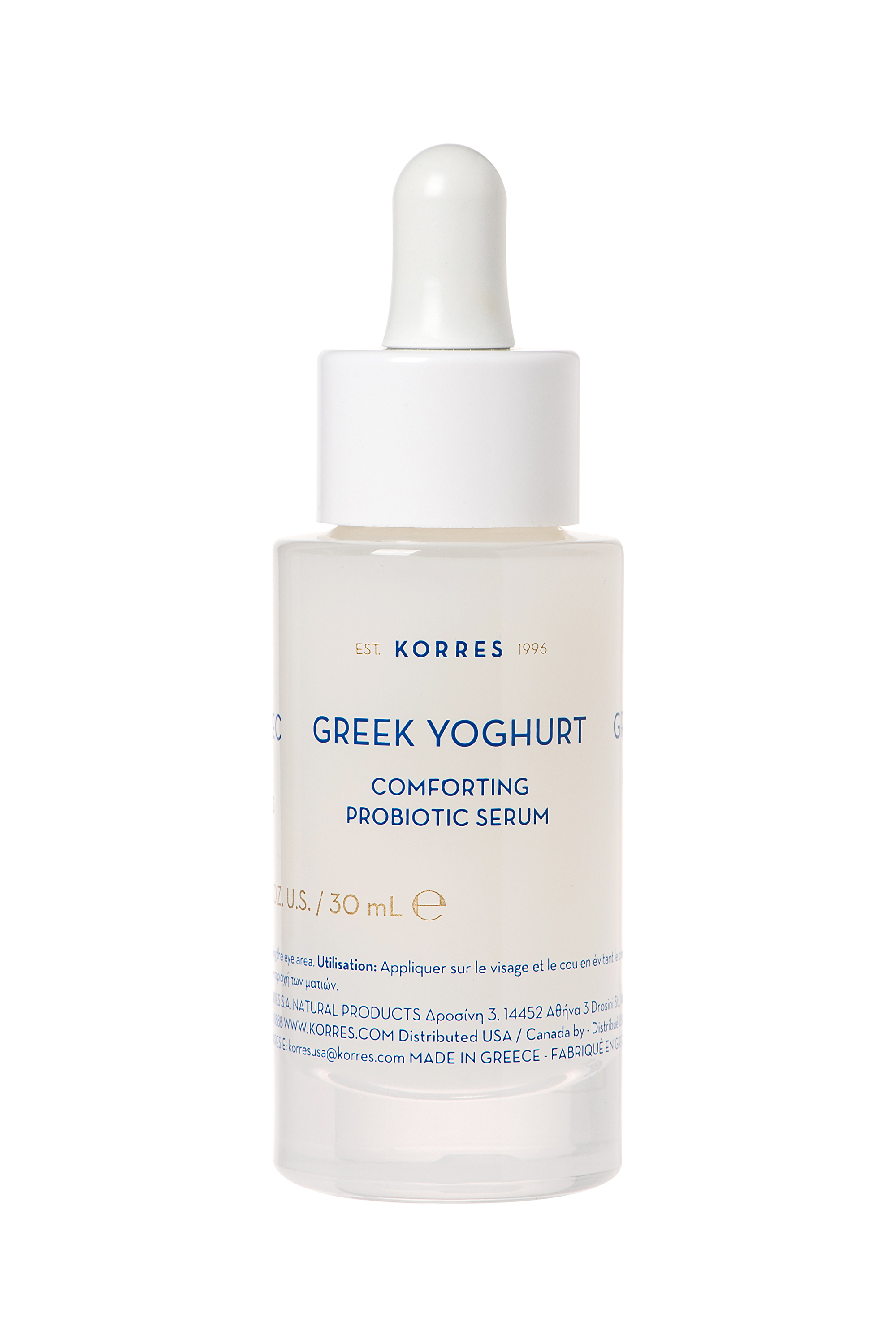 Korres Probiotické hydratačné pleťové sérum Greek Yoghurt Probiotic Superdose (Face & Eyes Serum) 30 ml + 2 mesiace na vrátenie tovaru