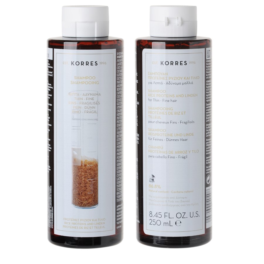 Korres Šampon pro jemné vlasy Rice Proteins & Linden (Shampoo) 250 ml