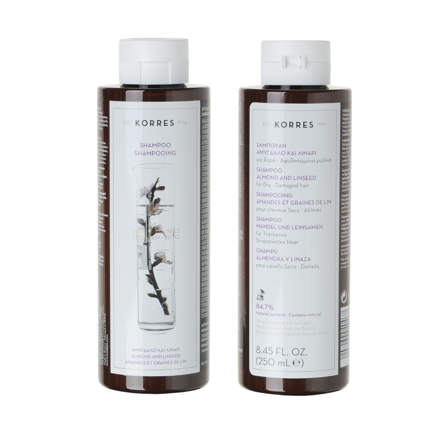 Zobrazit detail výrobku Korres Šampon pro suché a poškozené vlasy s mandlí a lnem a BIO extrakty 250 ml