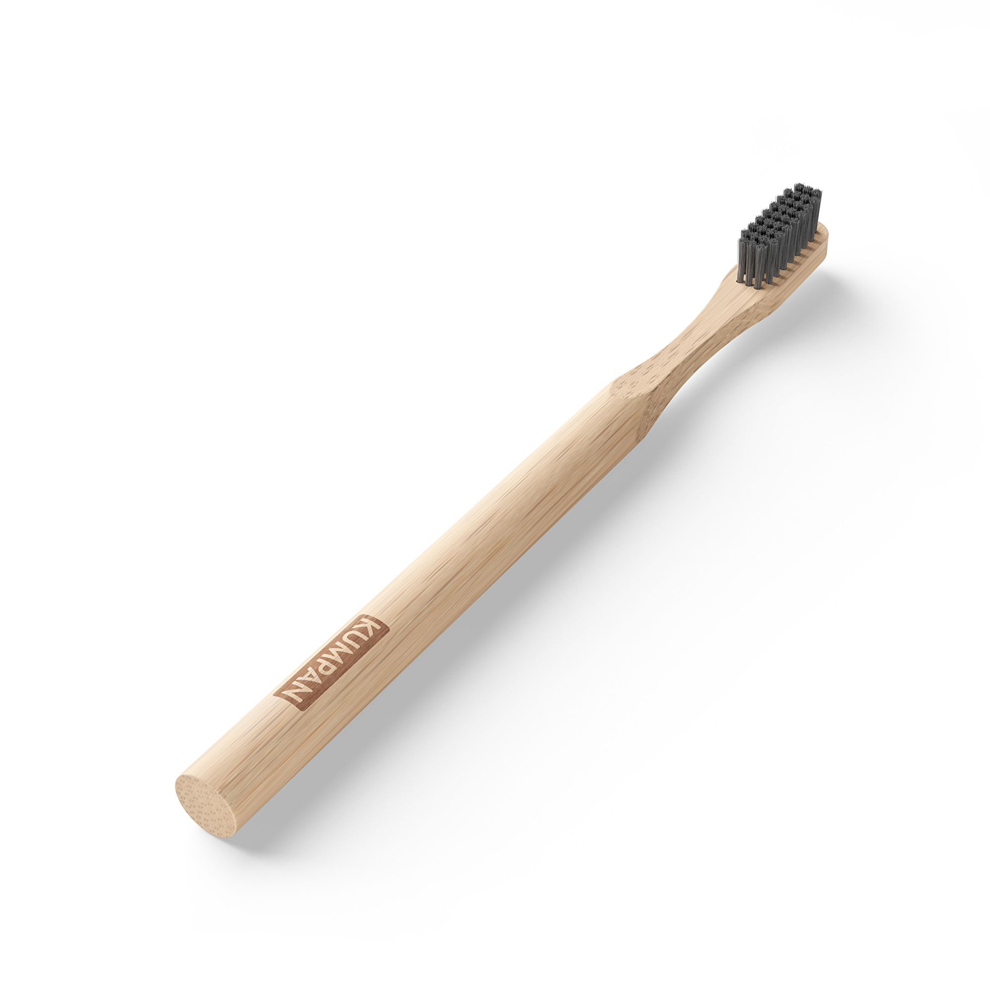 Zobrazit detail výrobku KUMPAN Bambusový zubní kartáček s aktivním uhlím v papírové krabičce