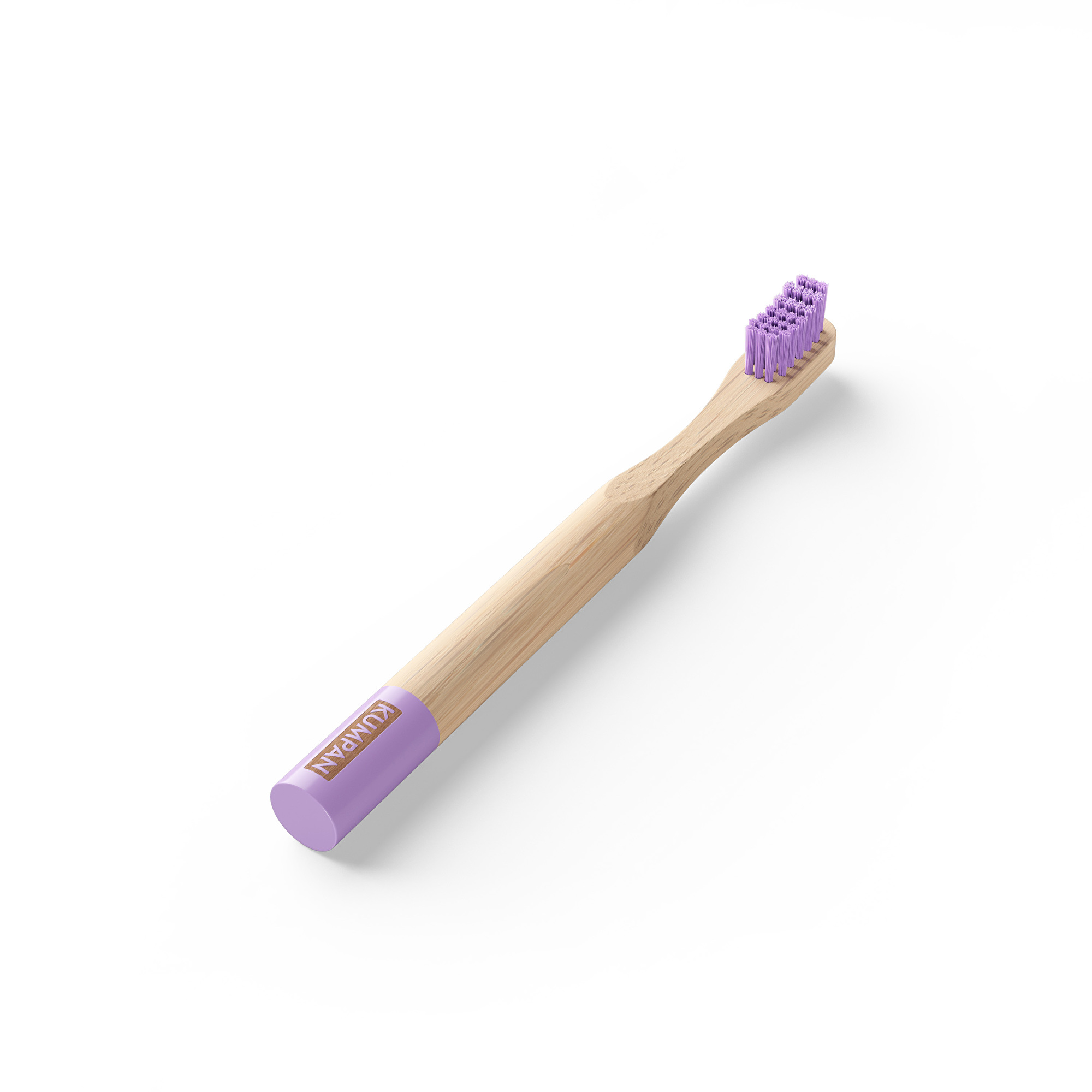 KUMPAN Dětský bambusový zubní kartáček fialový