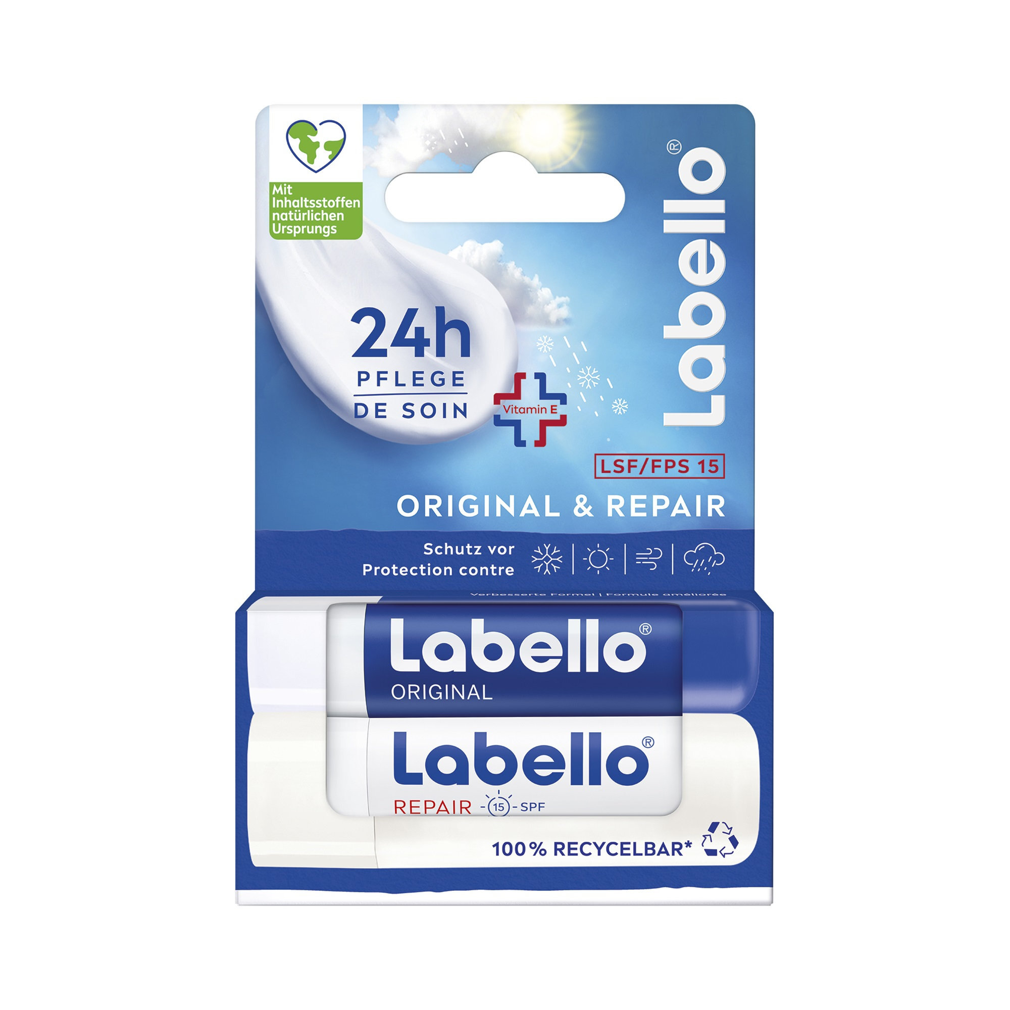 Labello Balzám na rty Original & Med Duo 2 x 4,8 g