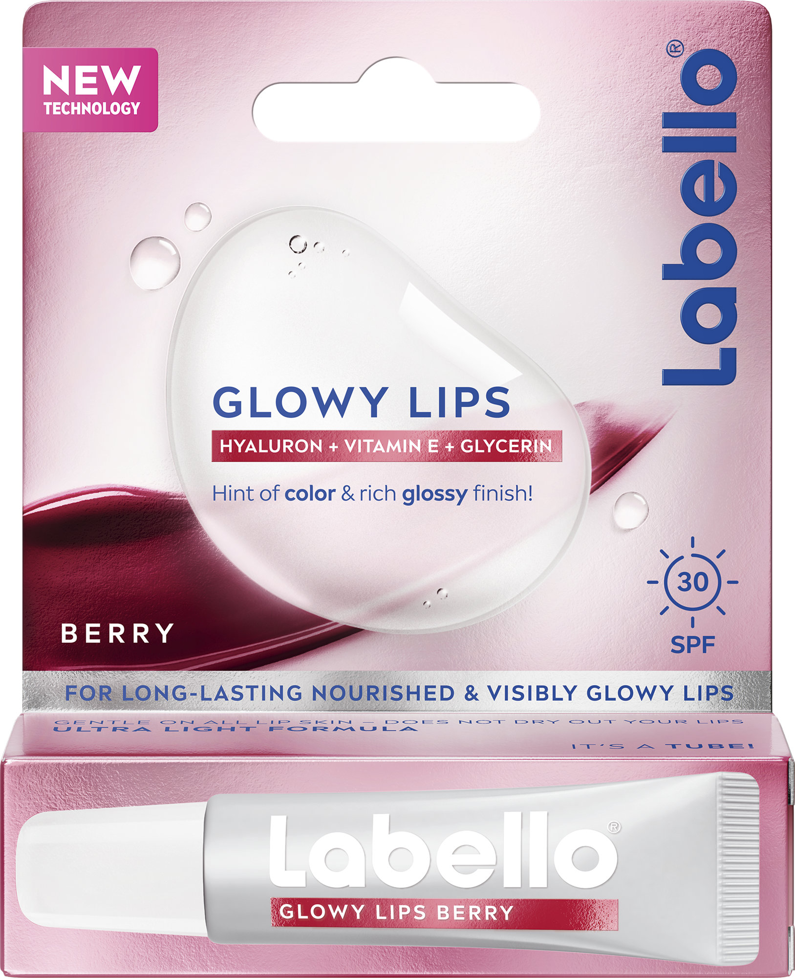 Labello Balzám na rty SPF 30 Glowy Lips Berry 10 ml