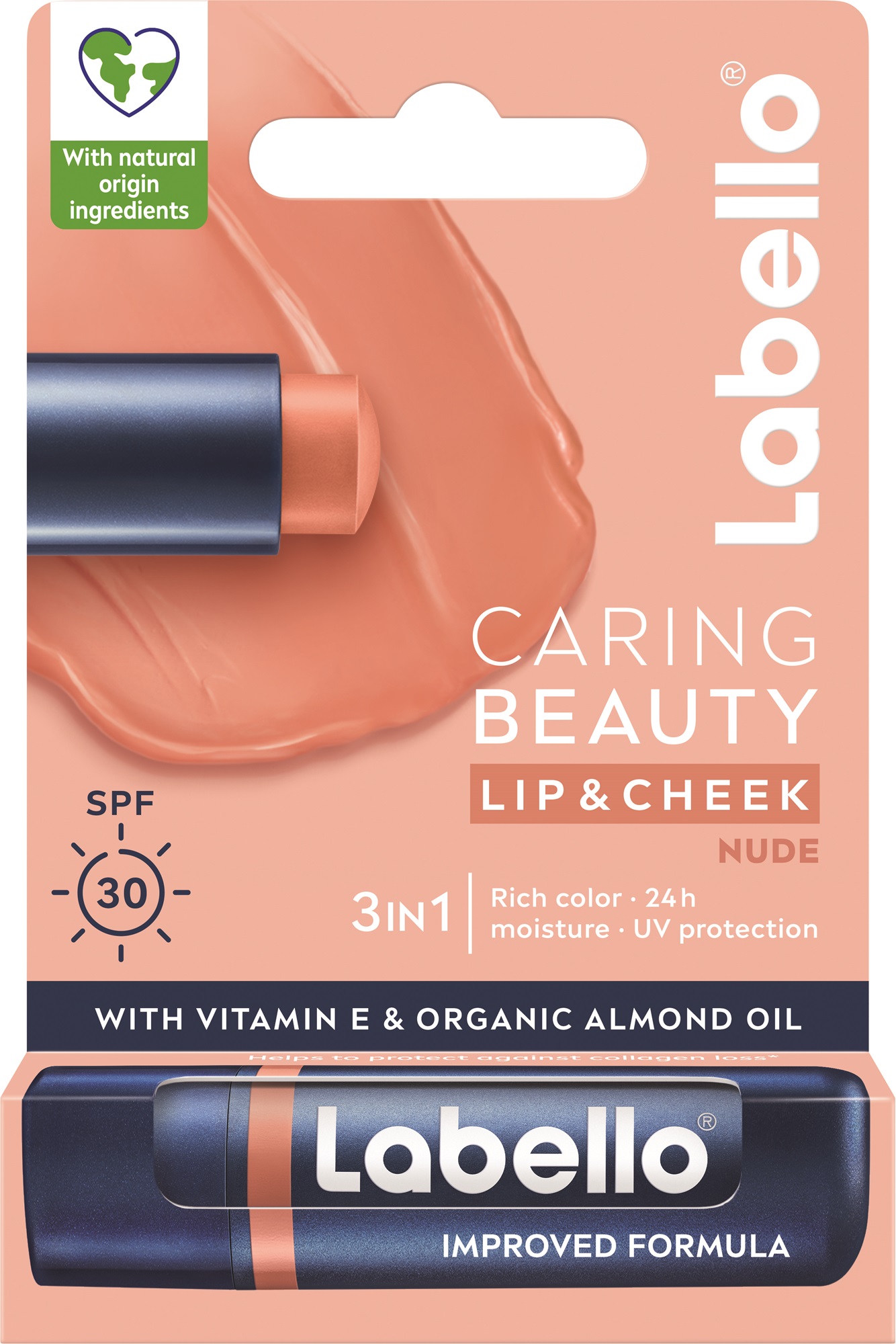 Labello Barevný balzám na rty Caring Beauty Nude 4,8 g