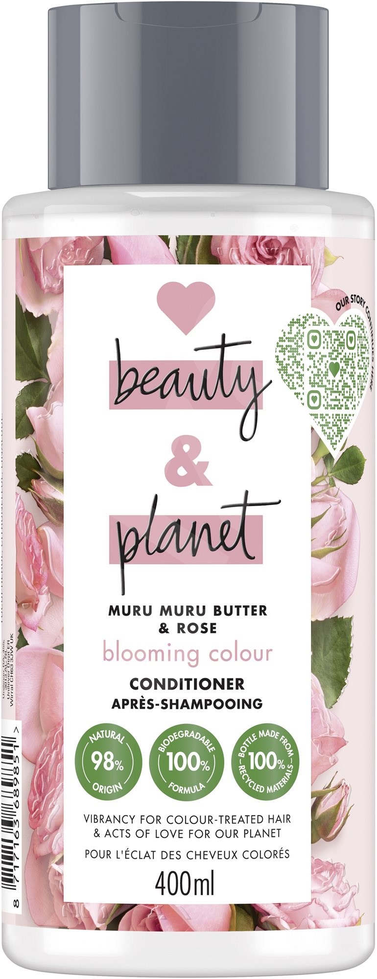 Love Beauty and Planet Kondicionér pro barvené vlasy s růžovým olejem a máslem muru muru (Blooming Color Conditioner) 400 ml