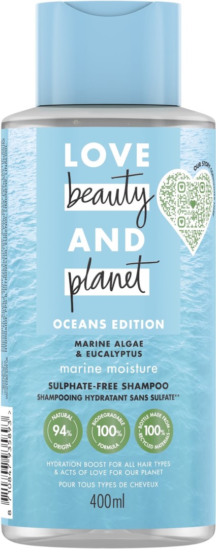 Zobrazit detail výrobku Love Beauty and Planet Šampon pro suché vlasy Sea Algae & Eucalyptus (Marine Moisture Shampoo) 400 ml