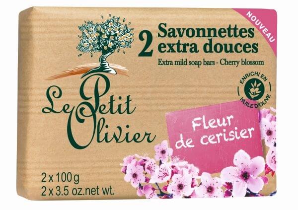 Le Petit Olivier Extra jemné mýdlo Třešňový květ 2 x 100 g