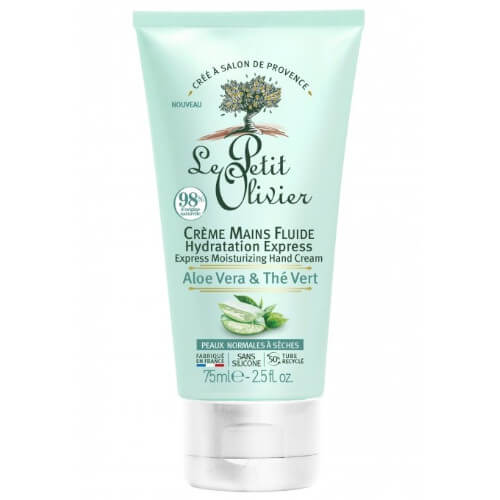 Le Petit Olivier Hydratační krém na ruce Aloe Vera a Zelený čaj (Express Moisturizing Hand Cream) 75 ml