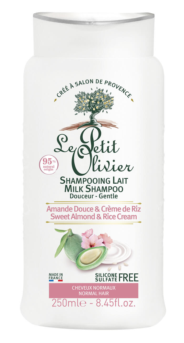 Le Petit Olivier Zjemňující šampon pro normální vlasy Mandlové mléko a rýžový krém (Milk Shampoo) 250 ml
