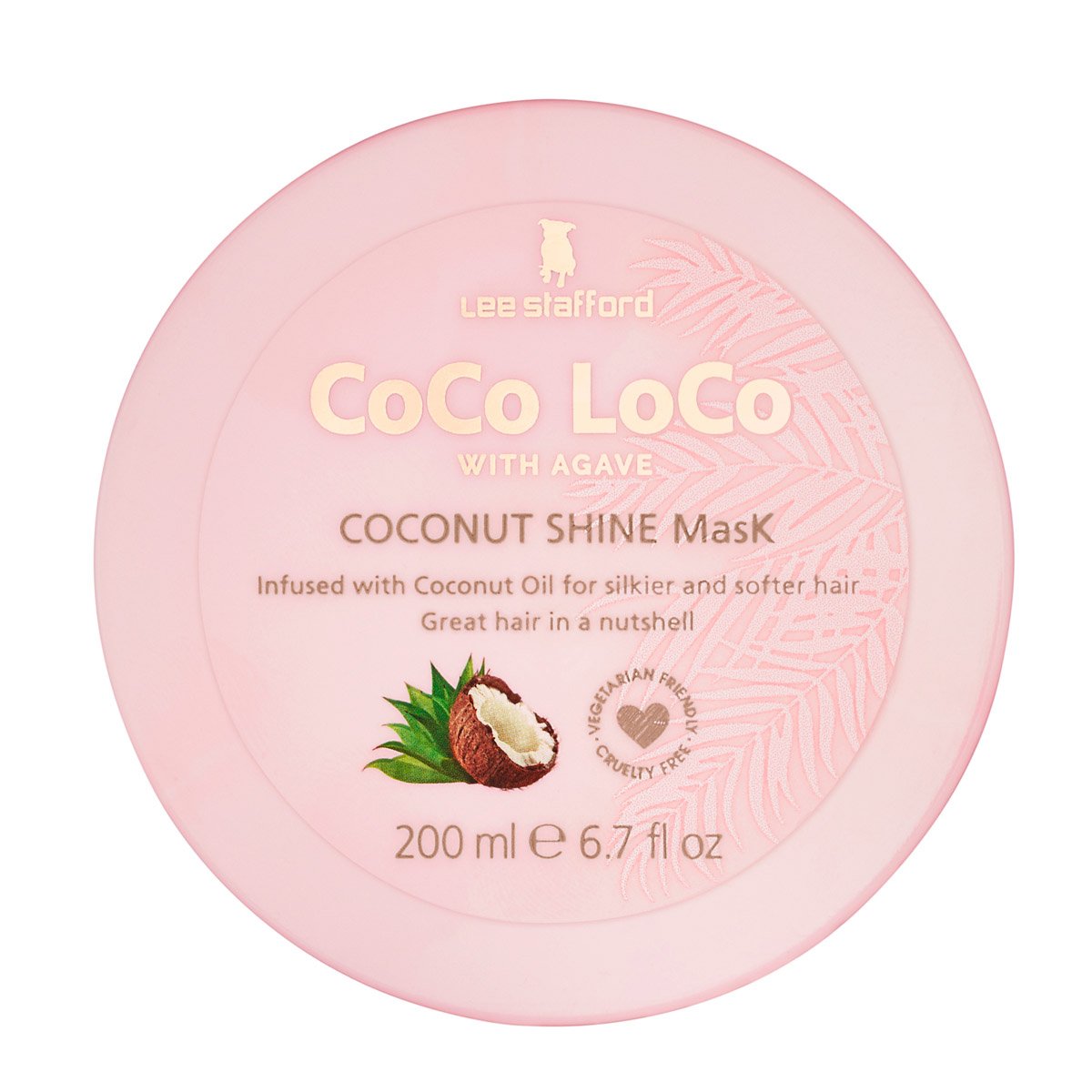 Lee Stafford Krémová vyživující maska pro lesk vlasů CoCo LoCo Agave (Coconut Shine Mask) 200 ml