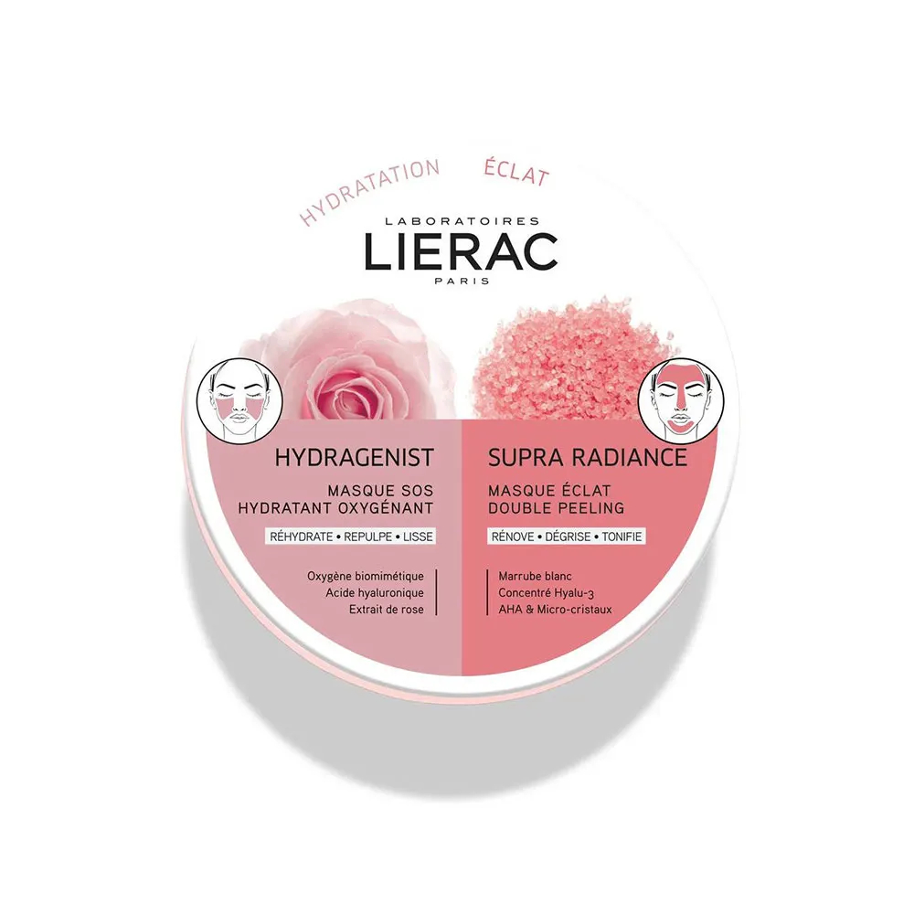 Lierac Pleťová maska Hydragenist & Supra Radiance Duo Mask 2 x 6 ml