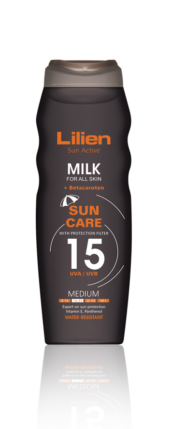 Lilien Ochranné mléko na opalování SPF 15 (Milk) 200 ml