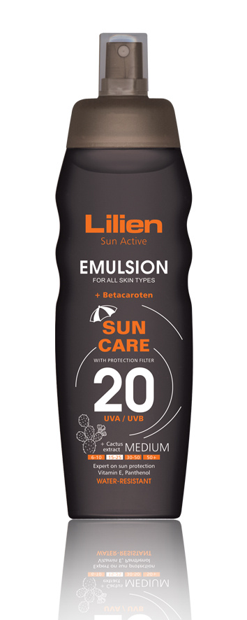 Lilien Ochranná emulze na opalování ve spreji SPF 20 (Emulsion) 200 ml