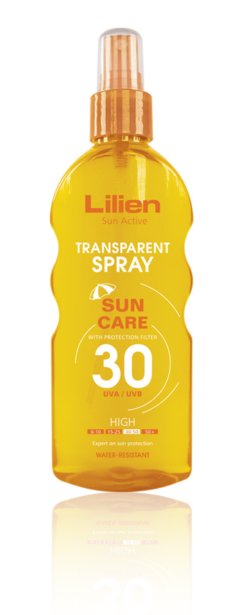 Lilien Ochranný sprej na opalování SPF 30 (Transparent Spray) 200 ml