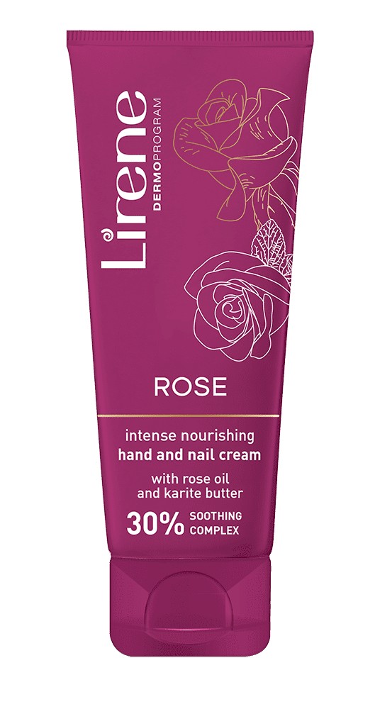 Lirene Intenzivně vyživující krém na ruce a nehty Růže s bambuckým máslem (Intensive Nourishing Hand and Nail Cream) 75 ml