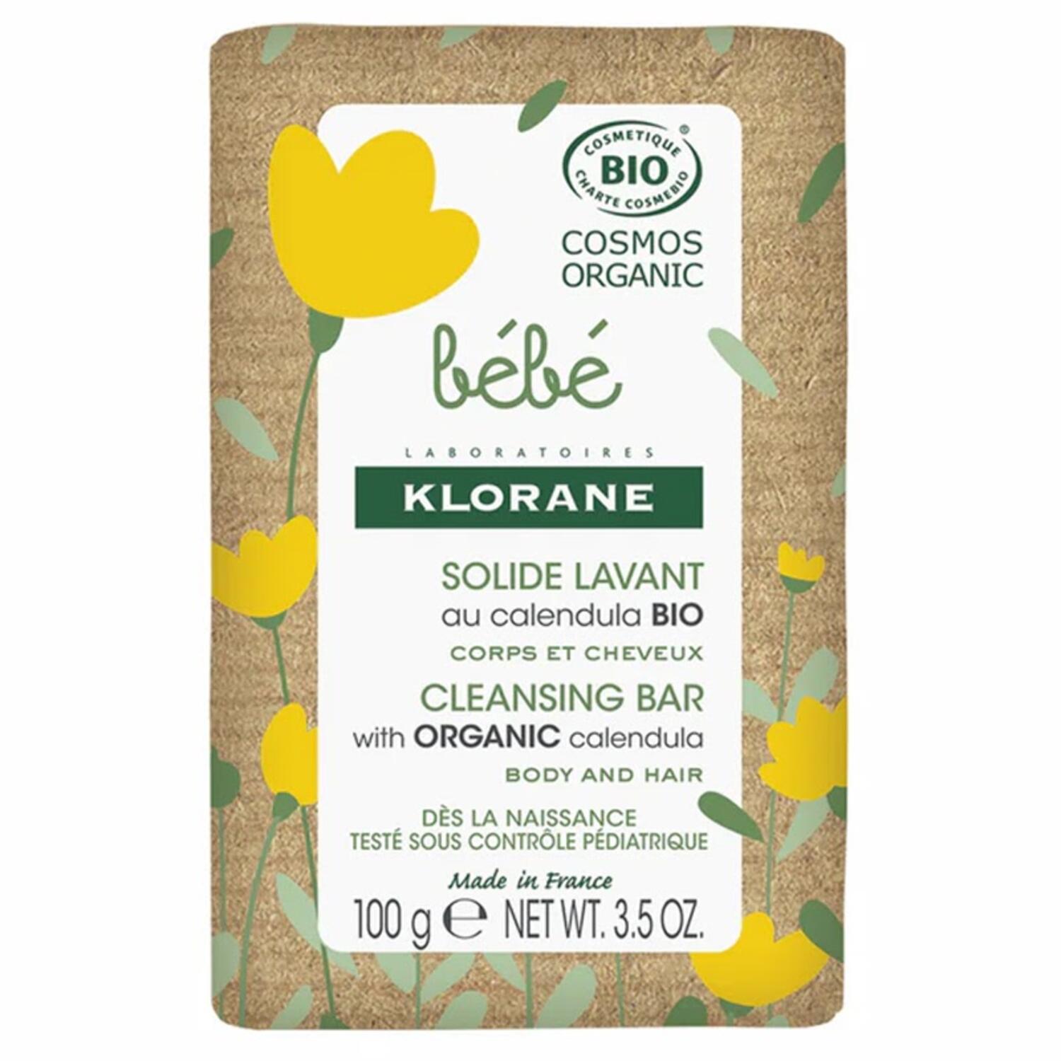 Klorane Jemné mýdlo s bio měsíčkem Bébé (Cleansing Bar) 100 g