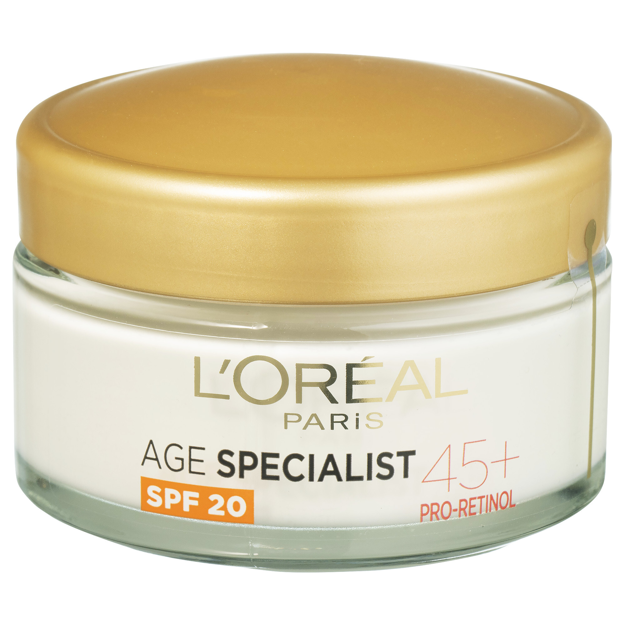 L'Oréal Paris Age Specialist 45+ SPF20 50 ml denný pleťový krém W na veľmi suchú pleť; na pigmentové škvrny; proti vráskam; spevnenie a lifting pleti