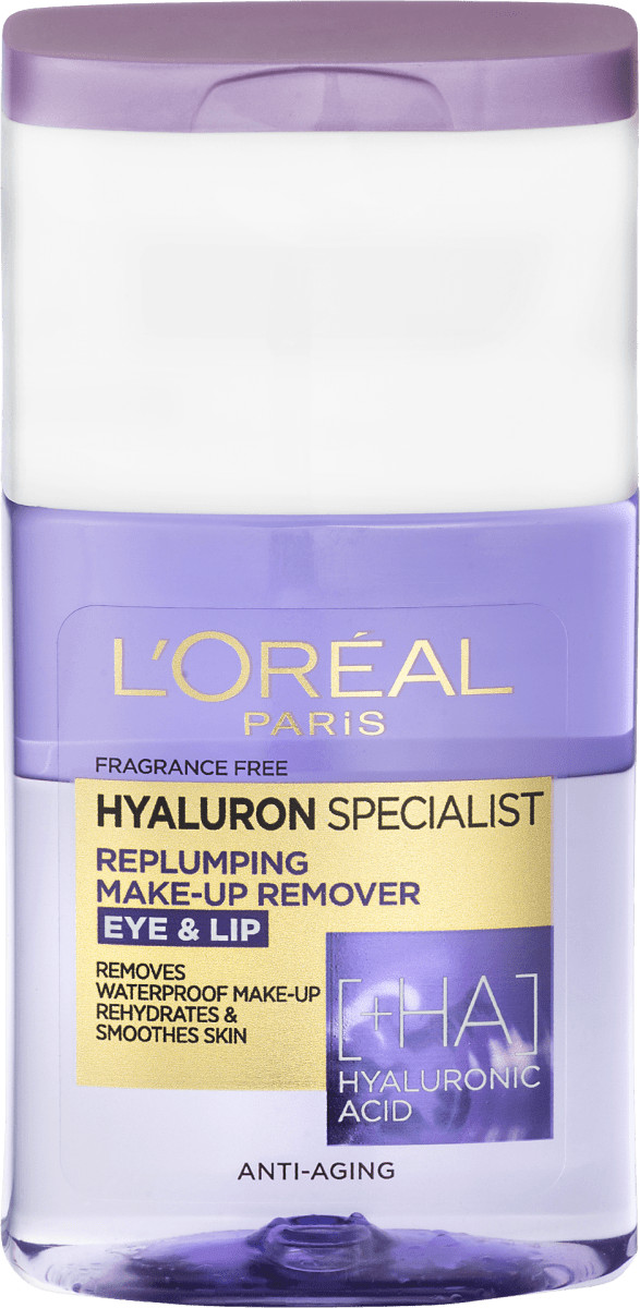 L´Oréal Paris Dvoufázový odličovač očí a rtů s kyselinou hyaluronovou Hyaluron Specialist 125 ml