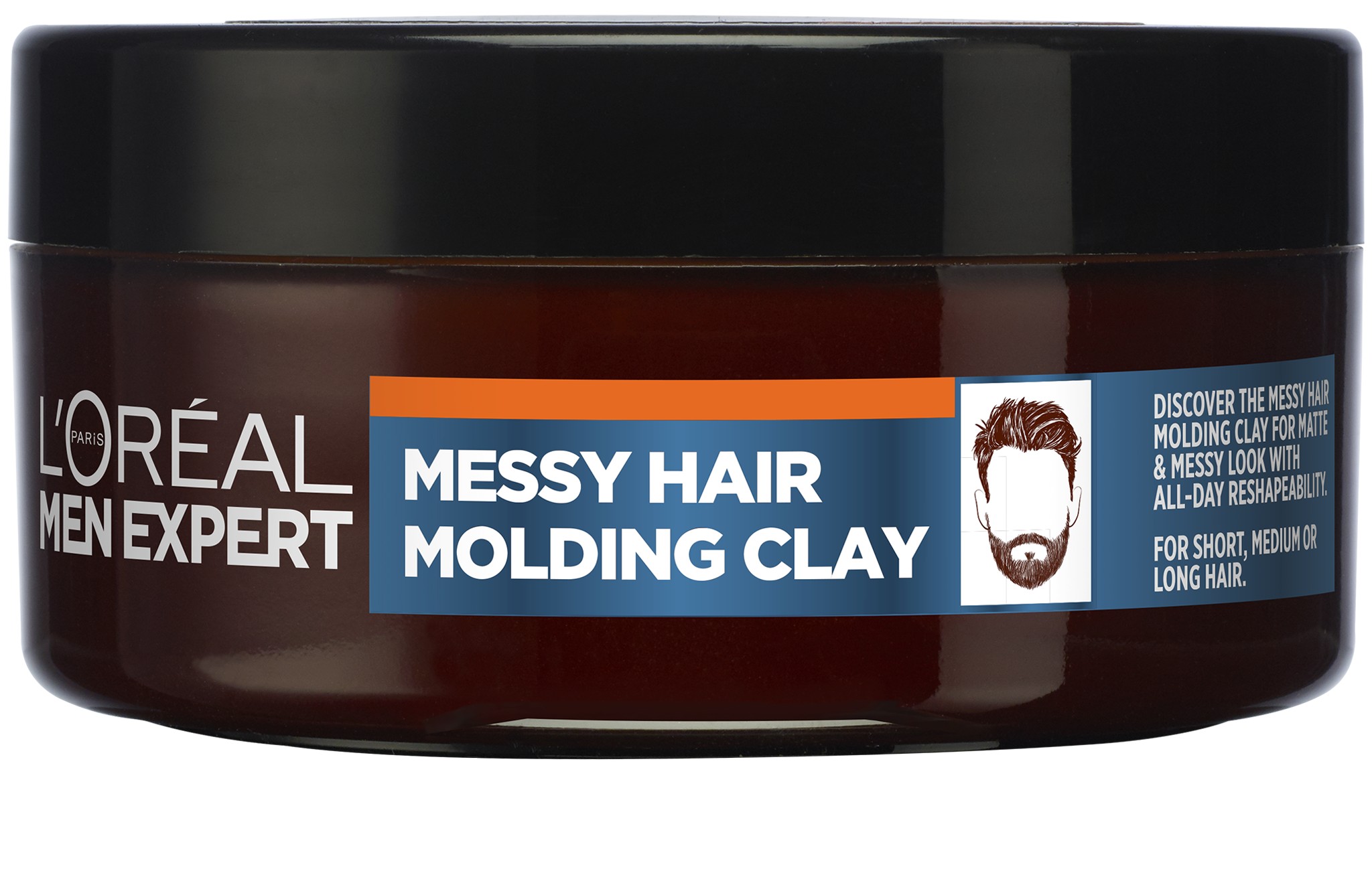 L´Oréal Paris Styling hlina na vlasy Men Expert (Messy Hair Molding Clay) 75 ml