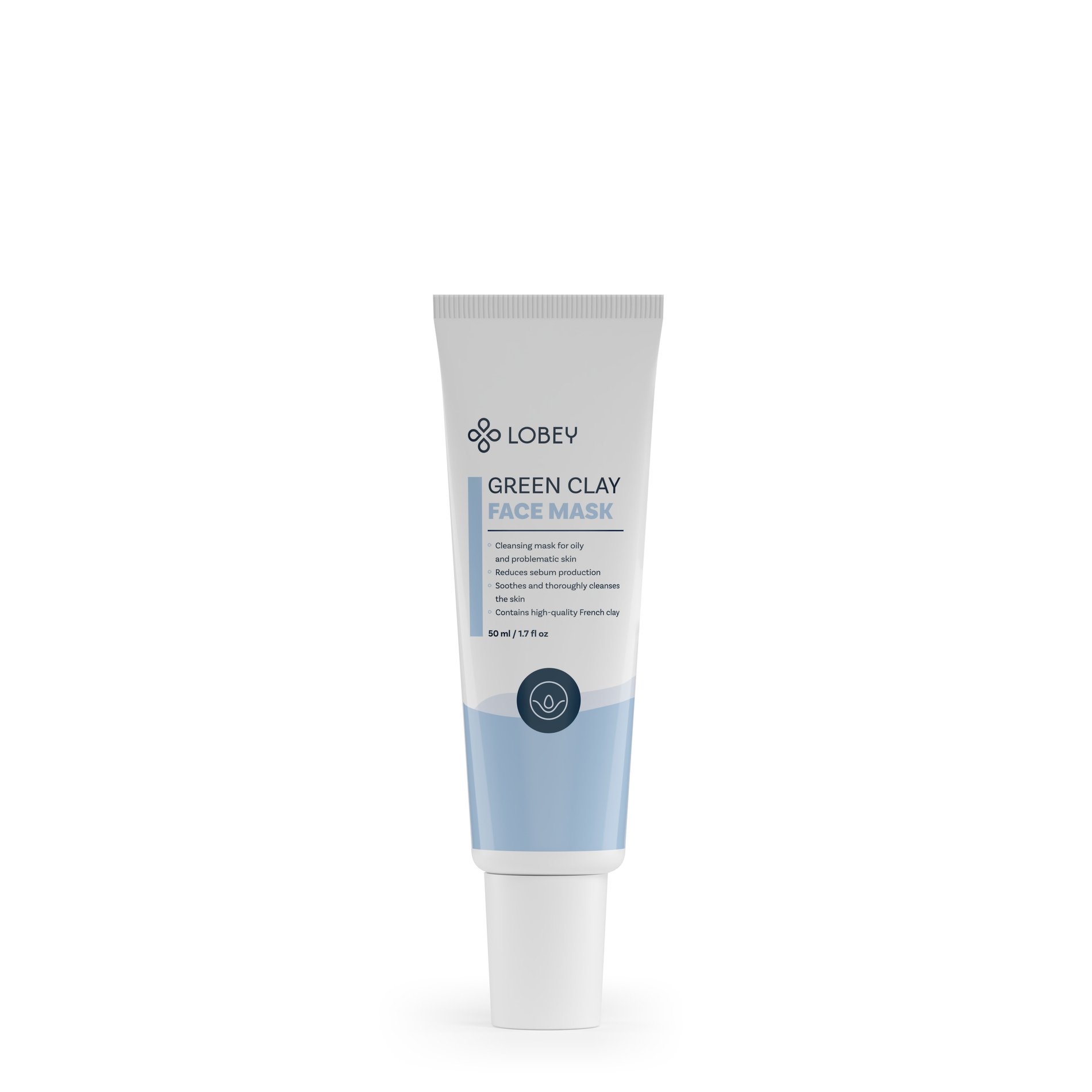LOBEY Mască de față cu argilă verde Green Clay Face Mask 50 ml