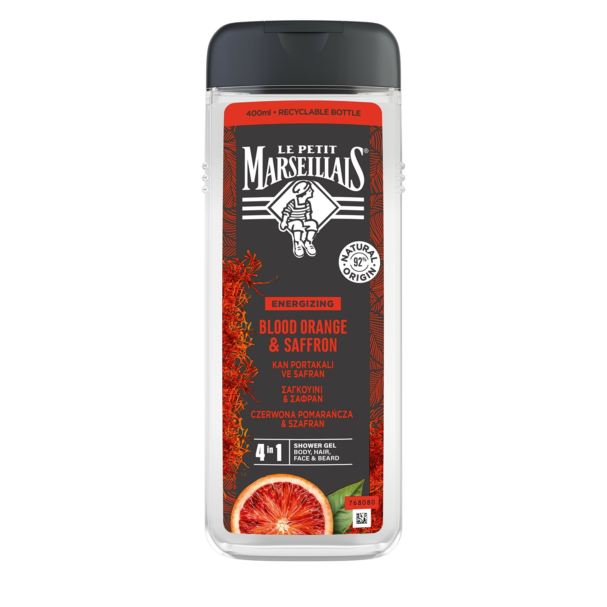 Le Petit Marseillais Sprchový gel 4v1 Blood Orange &amp; Saffron Shower Gel 400 ml