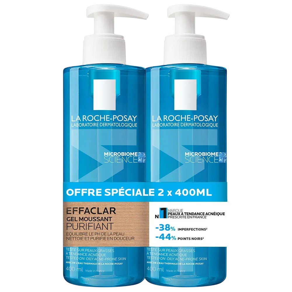 La Roche Posay Súprava čistiacich gélov Purifying Foaming Gél 2 x 400 ml