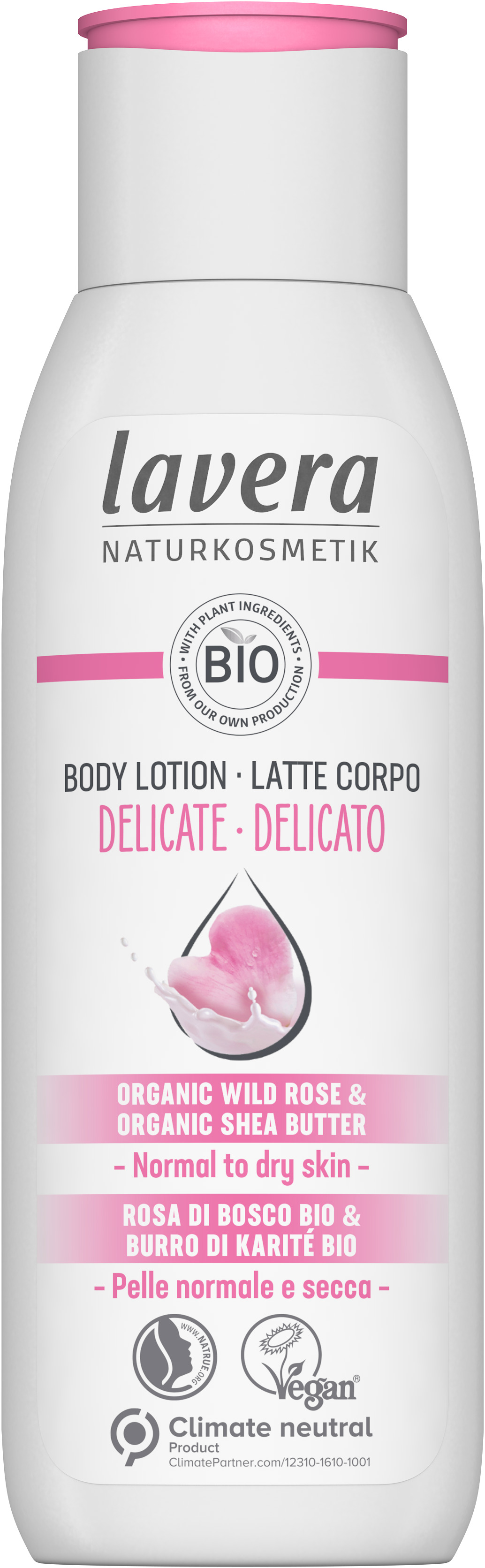 Lavera Lehké tělové mléko s Bio divokou růží (Delicate Body Lotion) 200 ml