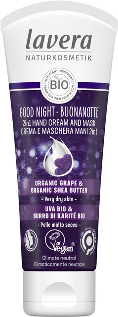 Lavera Noční krém a maska na ruce 2 v 1 (2 in 1 Hand Cream and Mask) 75 ml