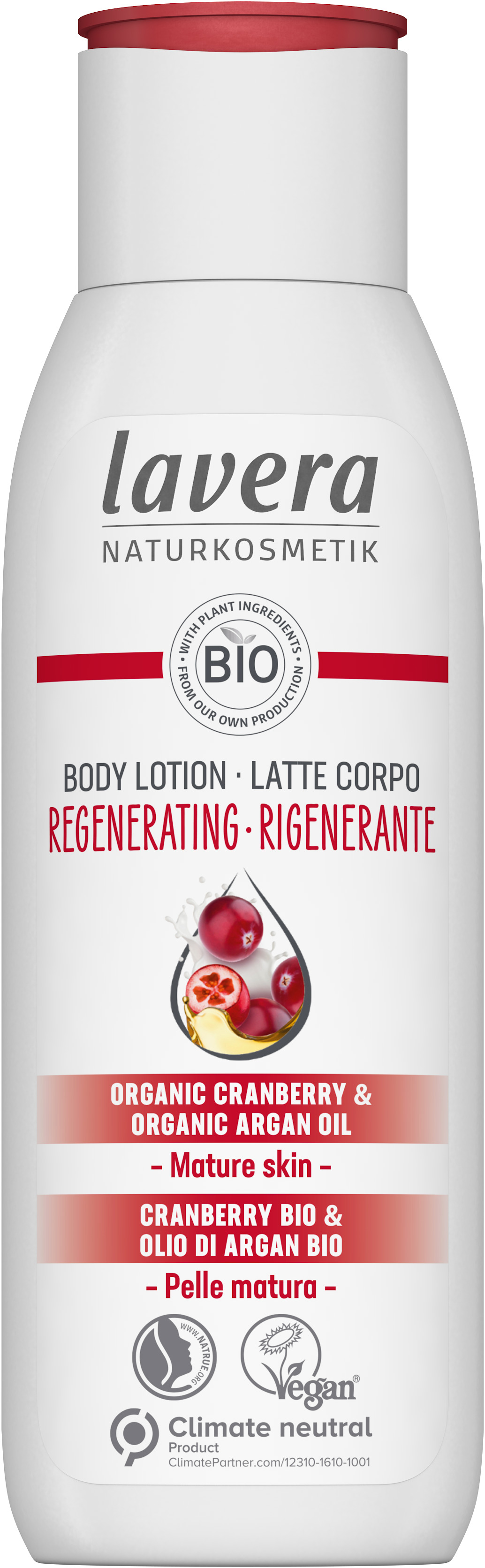 Zobrazit detail výrobku Lavera Regenerační tělové mléko s Bio brusinkou (Regenerating Body Lotion) 200 ml