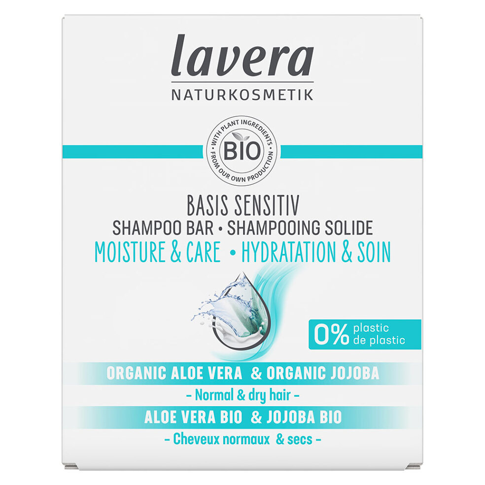 Lavera Tuhý šampon pro citlivou pokožku hlavy Basis Sensitiv (Shampoo Bar) 50 g