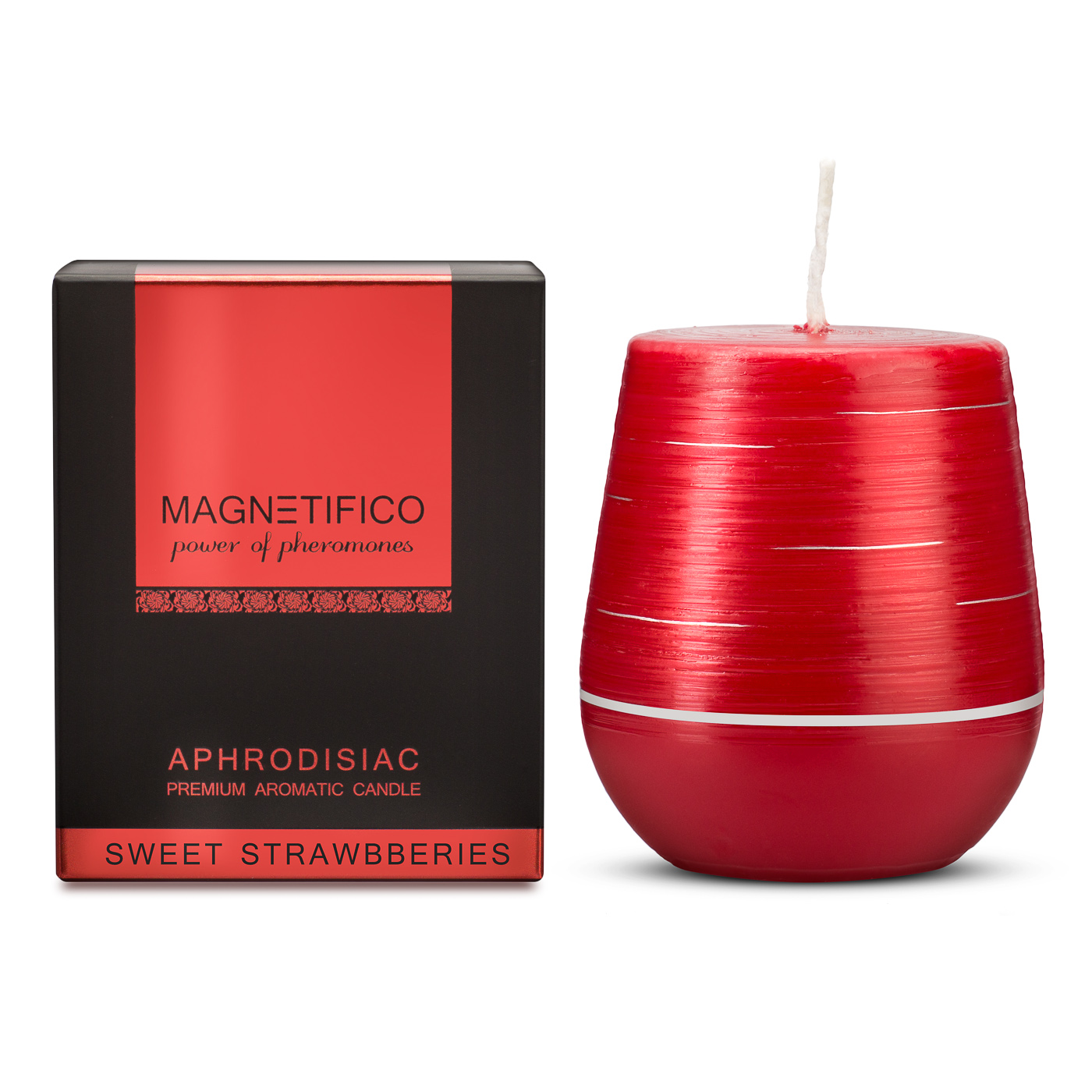 Levně Magnetifico Power Of Pheromones Afrodiziakální vonná svíčka Sweet Strawberries (Aphrodisiac Candle) 200 g