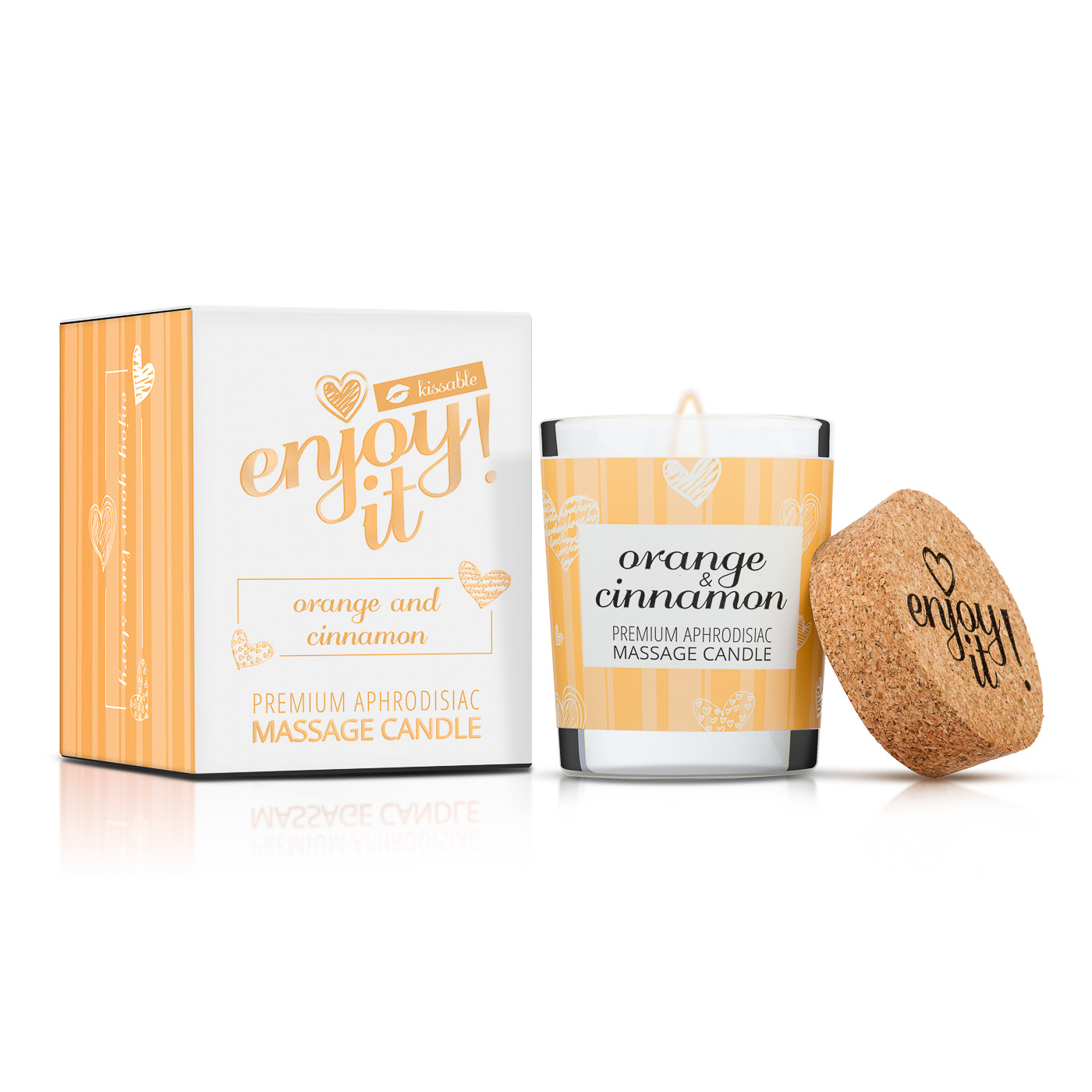 Levně Magnetifico Power Of Pheromones Masážní svíčka Enjoy it! Orange Cinamon (Massage Candle) 70 ml