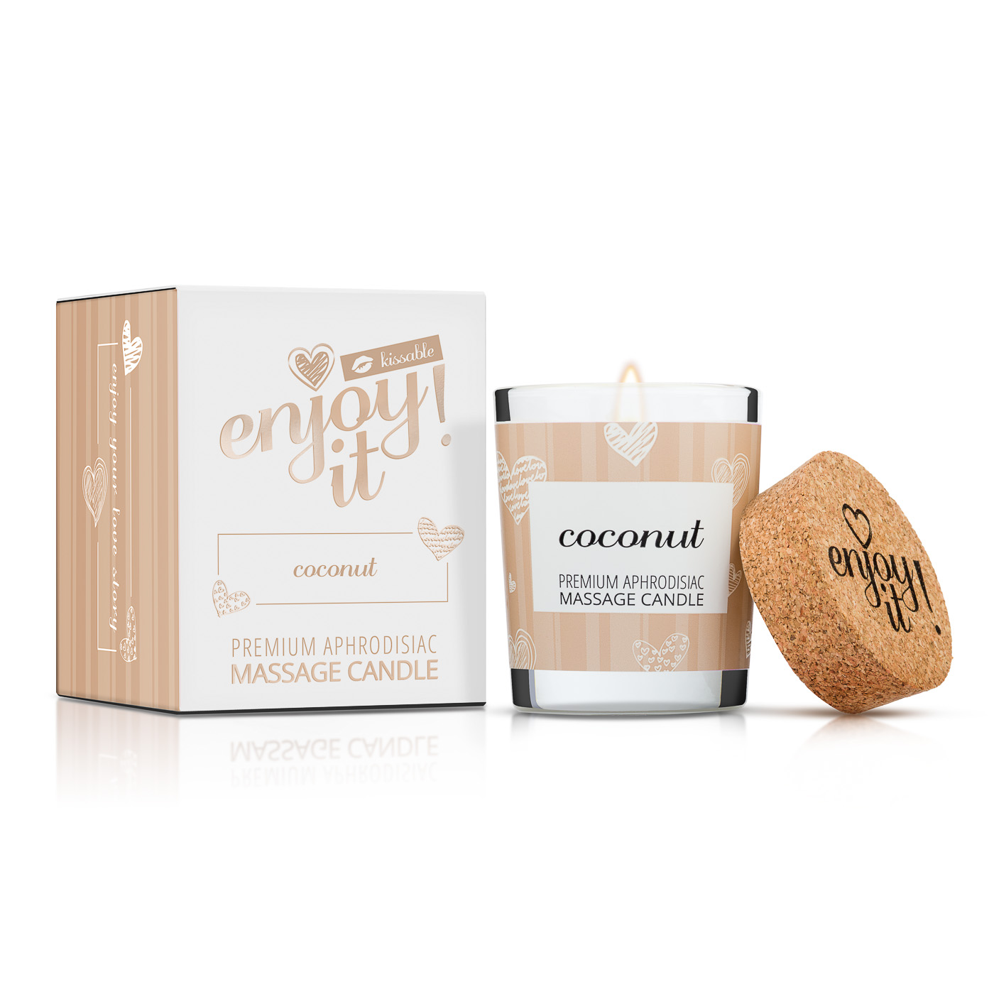 Levně Magnetifico Power Of Pheromones Masážní svíčka Enjoy it! Coconut (Massage Candle) 70 ml
