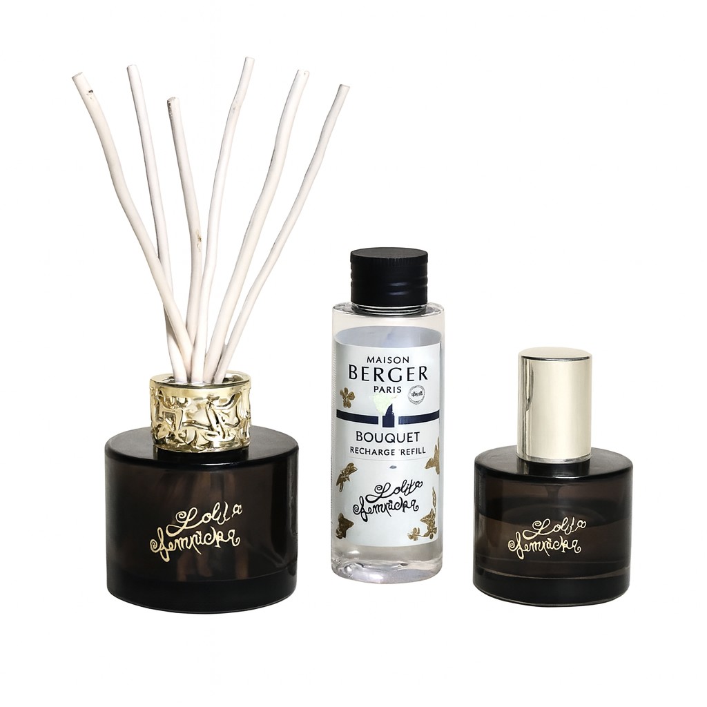 Maison Berger Paris Darčeková sada mini difuzér Lolita Lempicka čierny + náplň a bytový sprej Lolita Lempicka