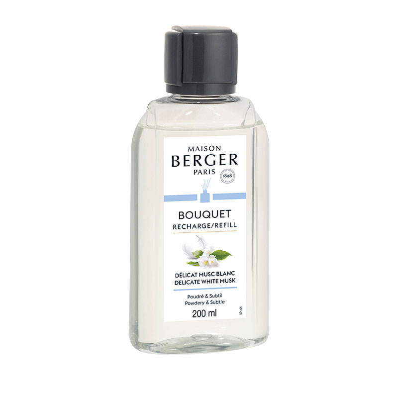 Levně Maison Berger Paris Náplň do difuzéru Jemné bílé pižmo Delicate White Musk (Bouquet Recharge/Refill) 200 ml
