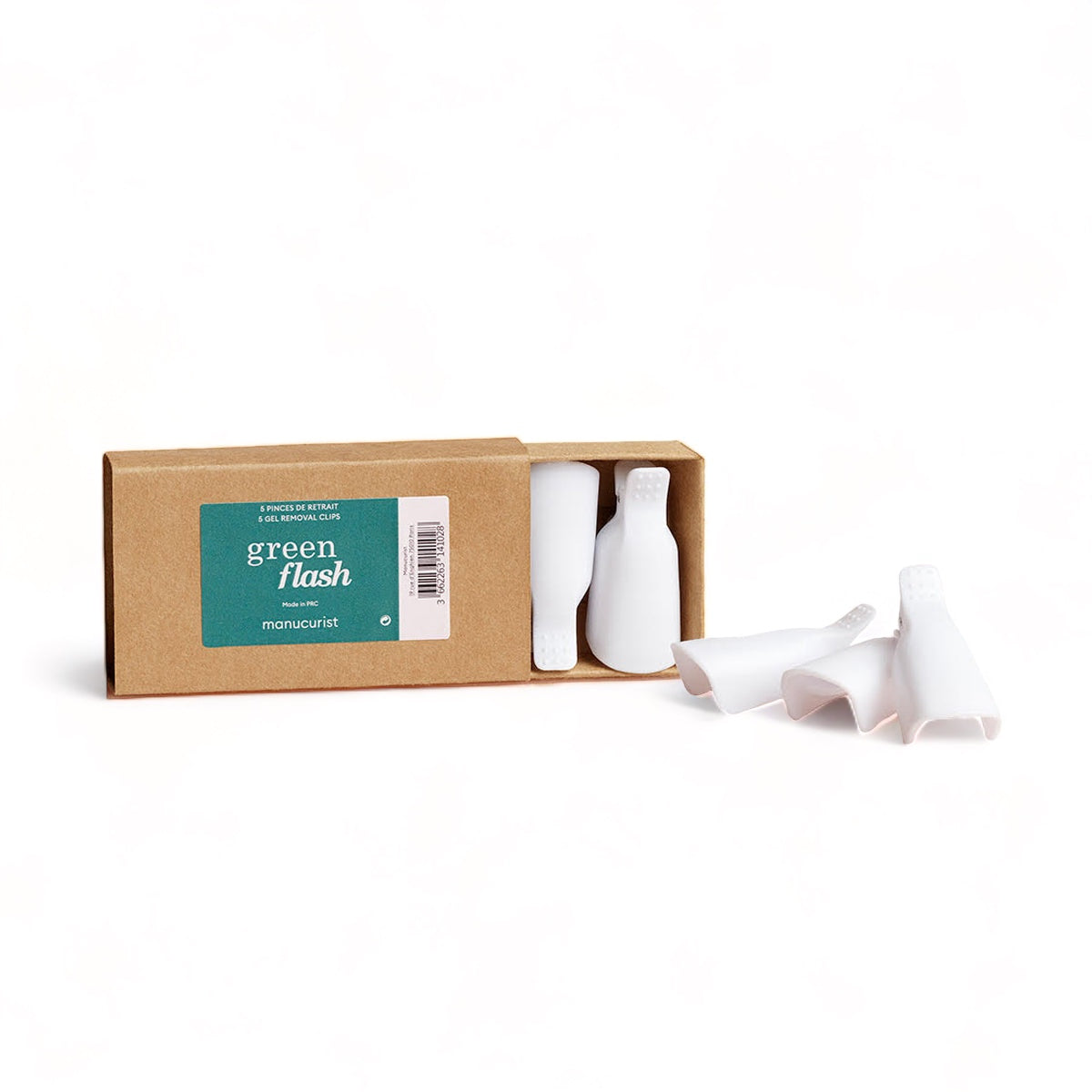 Manucurist Klipy pro odstranění gel laku Green Flash Remover Clips 5 ks