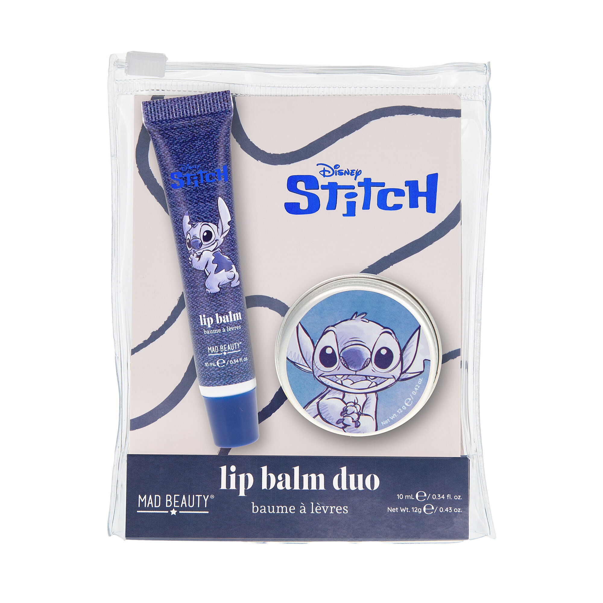 Mad Beauty Darčeková sada starostlivosti o pery Stitch Denim