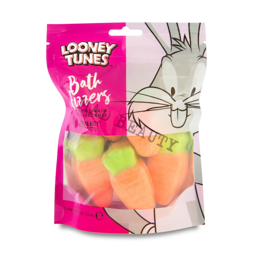 Mad Beauty Šumivé bomby do koupele Looney Tunes Bugs Bunny Bath Fizzer Pack 6 x 30 g