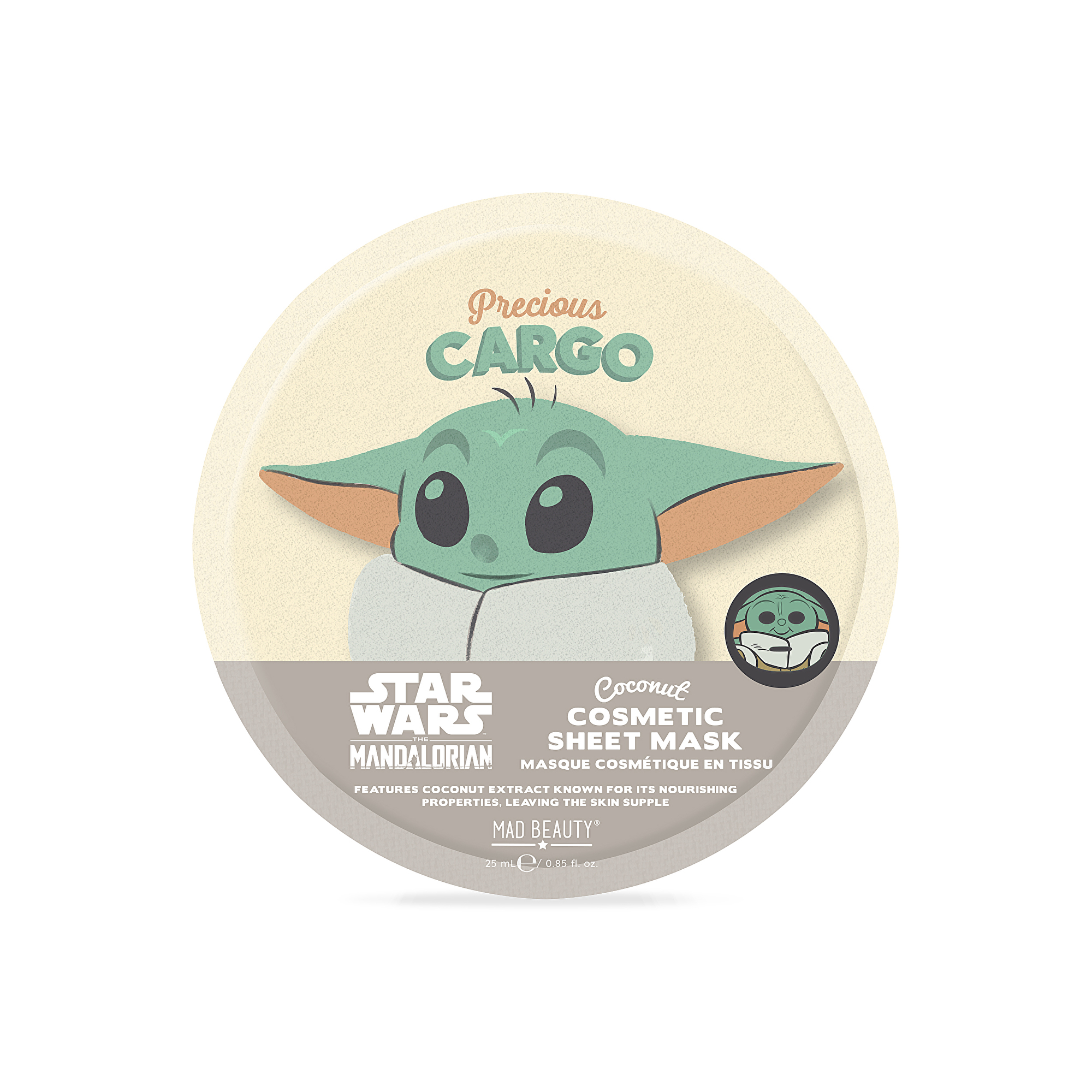 Mad Beauty Plátínková maska Star Wars Grogu/Mandalorian 25 ml
