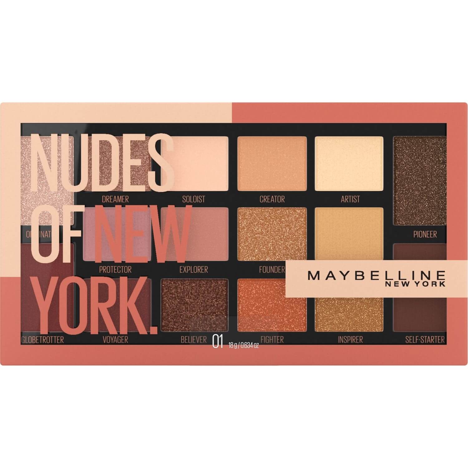 Fotografie Maybelline Paletka 16 očních stínů Nudes of New York 18 g