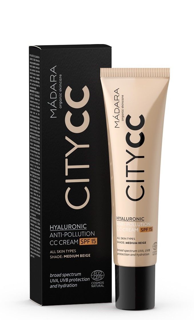 MÁDARA CC krém SPF 15 Medium Citycc (Hyaluronic Anti-Pollution CC Cream ) 40 ml