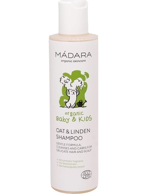 MÁDARA Jemný šampon Oves a lípa Baby & Kids (Oat & Linden Shampoo) 200 ml