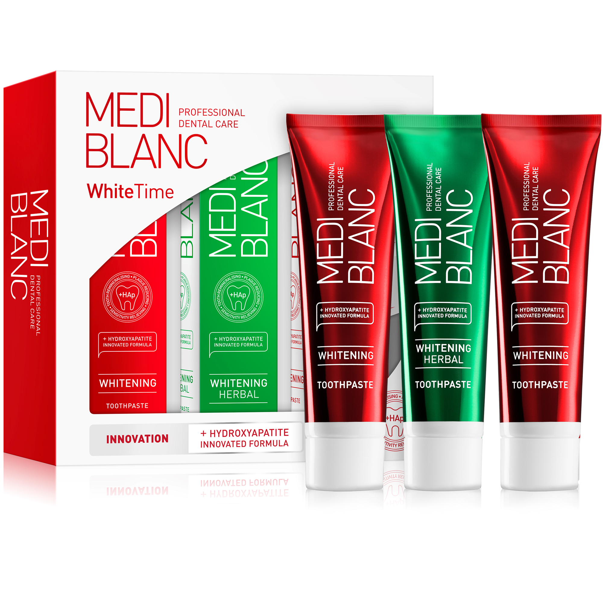 MEDIBLANC Súprava bieliacich pást na zuby Whitetime MEDIBLANC Súprava bieliacich pást na zuby Whitetime