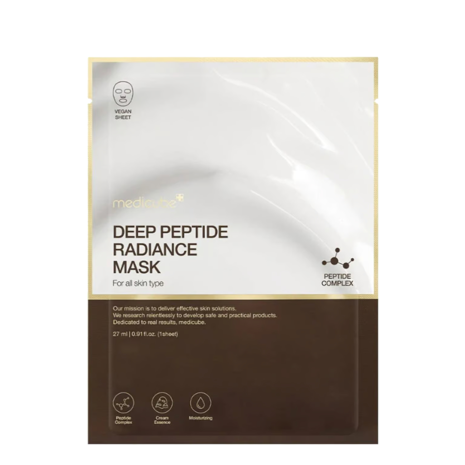 Medicube Rozjasňujúca pleťová maska s peptidmi Deep Peptide (Radiance Face Mask) 27 ml