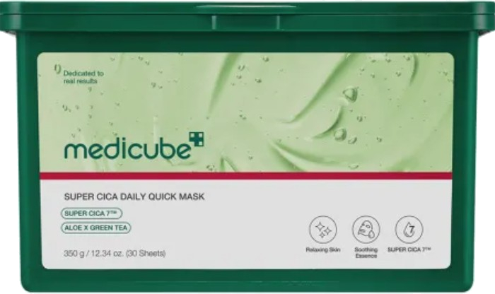Medicube Nyugtató arcmaszk Super Cica (Daily Quick Mask) 30 db akciós termékkép 1