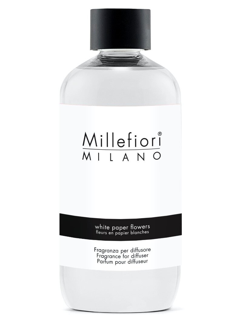 Levně Millefiori Milano Náhradní náplň do aroma difuzéru Natural Květiny z bílého papíru 250 ml