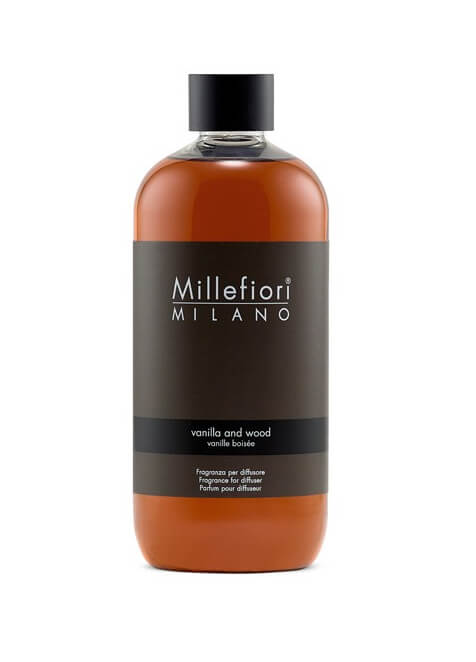 Millefiori Milano Náhradní náplň do aroma difuzéru Natural Vanilka & Dřevo 500 ml