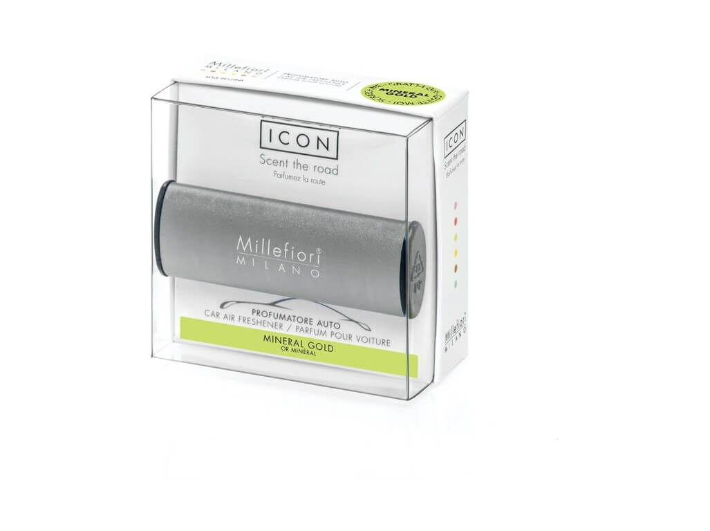 Millefiori Milano Vůně do auta matná Icon Metallo Zlatý minerál