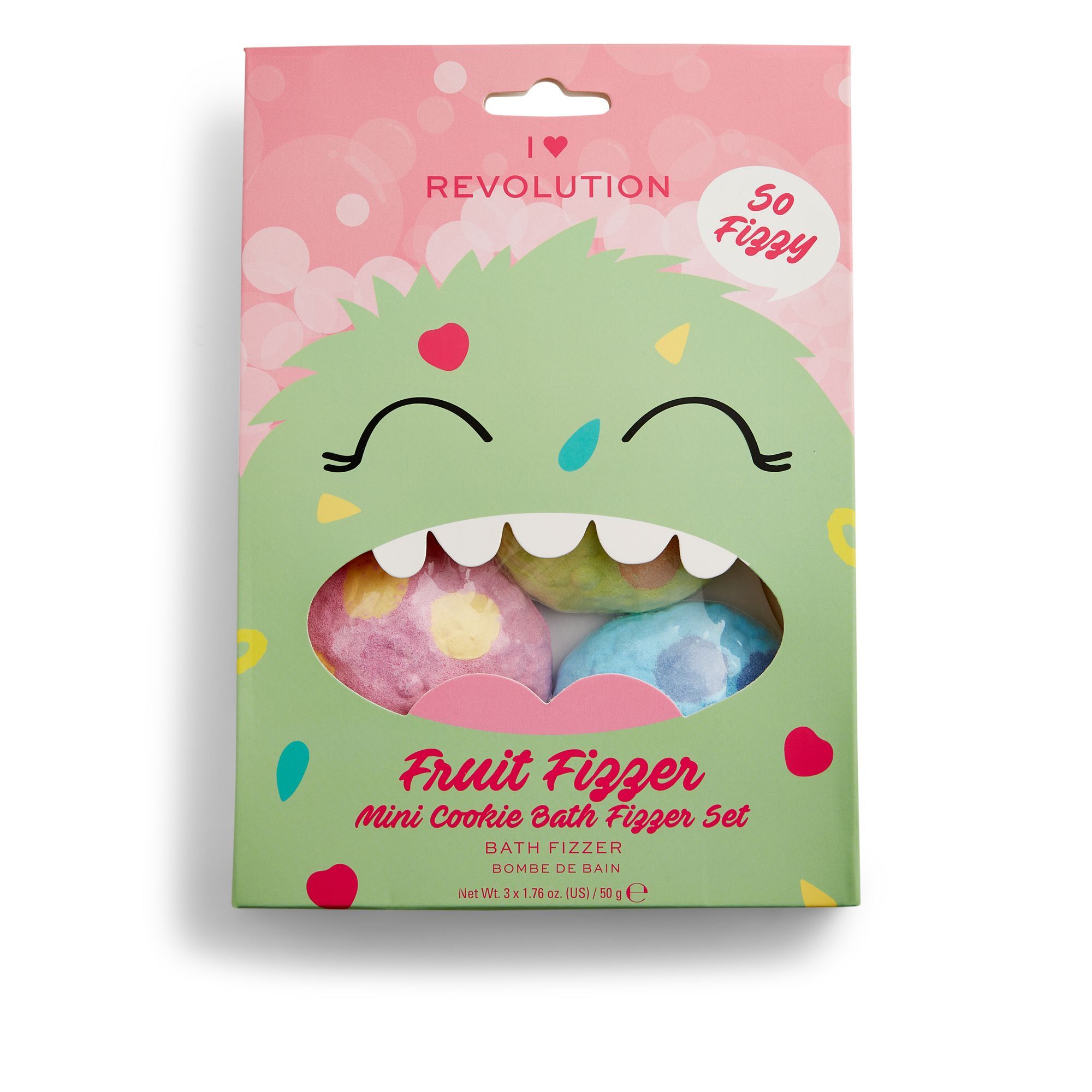 I Heart Revolution Sada koupelových bomb Fruity Cookie Fizzer (Bath Fizzer) 3 x 50 g